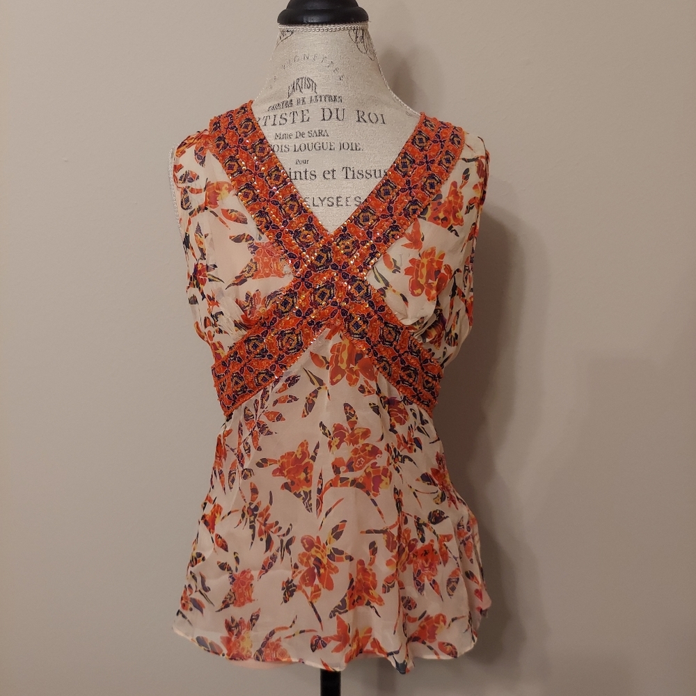 ECI New York Silk Chiffon With Cami Sequin…
